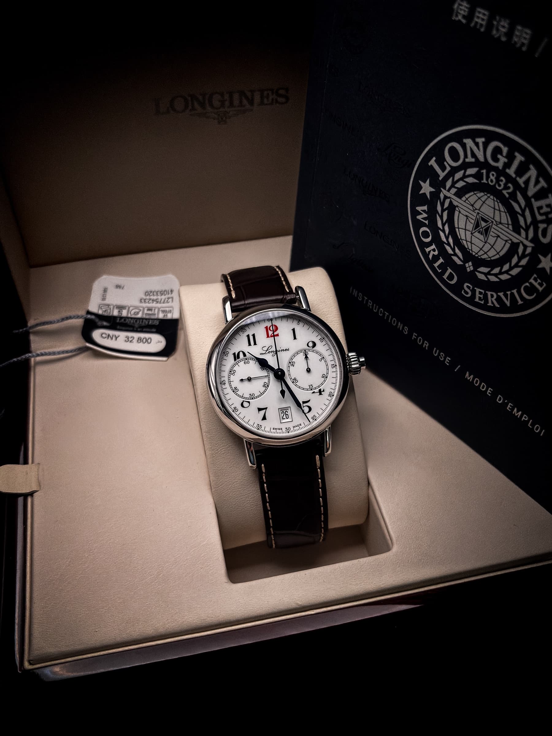 Longines Heritage Pulsometer Chronograph detail 6